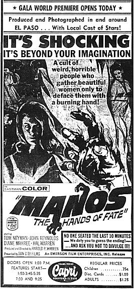 MANOS: THE HANDS OF FATE (1966)